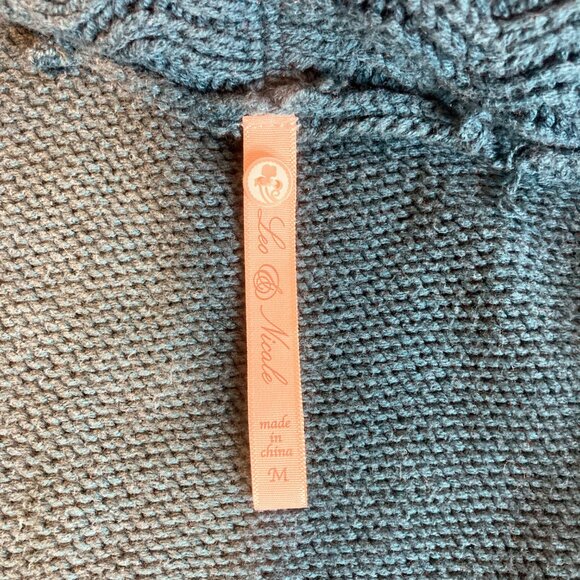 Soft Leo and Nicole open-front cardigan, teal, size M - Picture 3 of 5